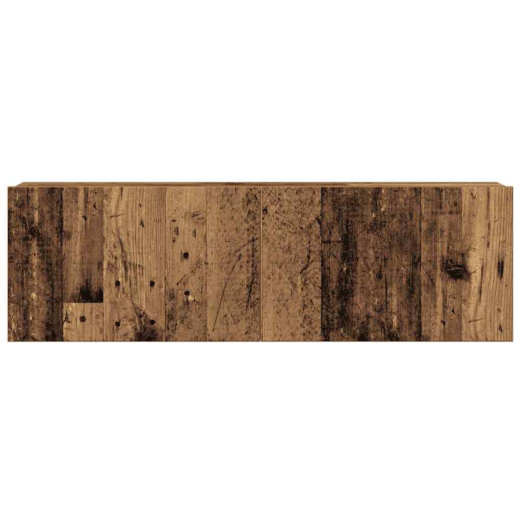 vidaXL 4 Piece TV Cabinet Set Wall-mounted Old Wood Engineered Wood