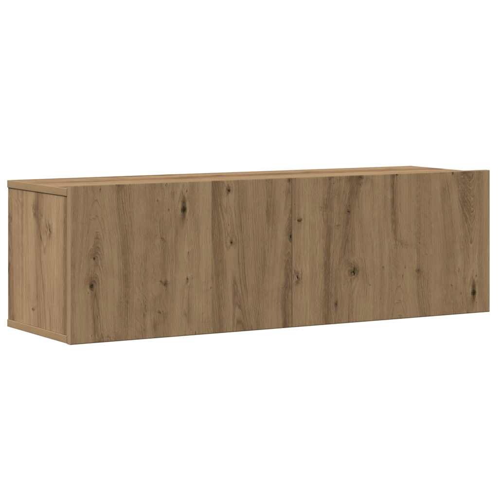 vidaXL 4 Piece TV Cabinet Set Wall-mounted Artisan Oak Engineered Wood