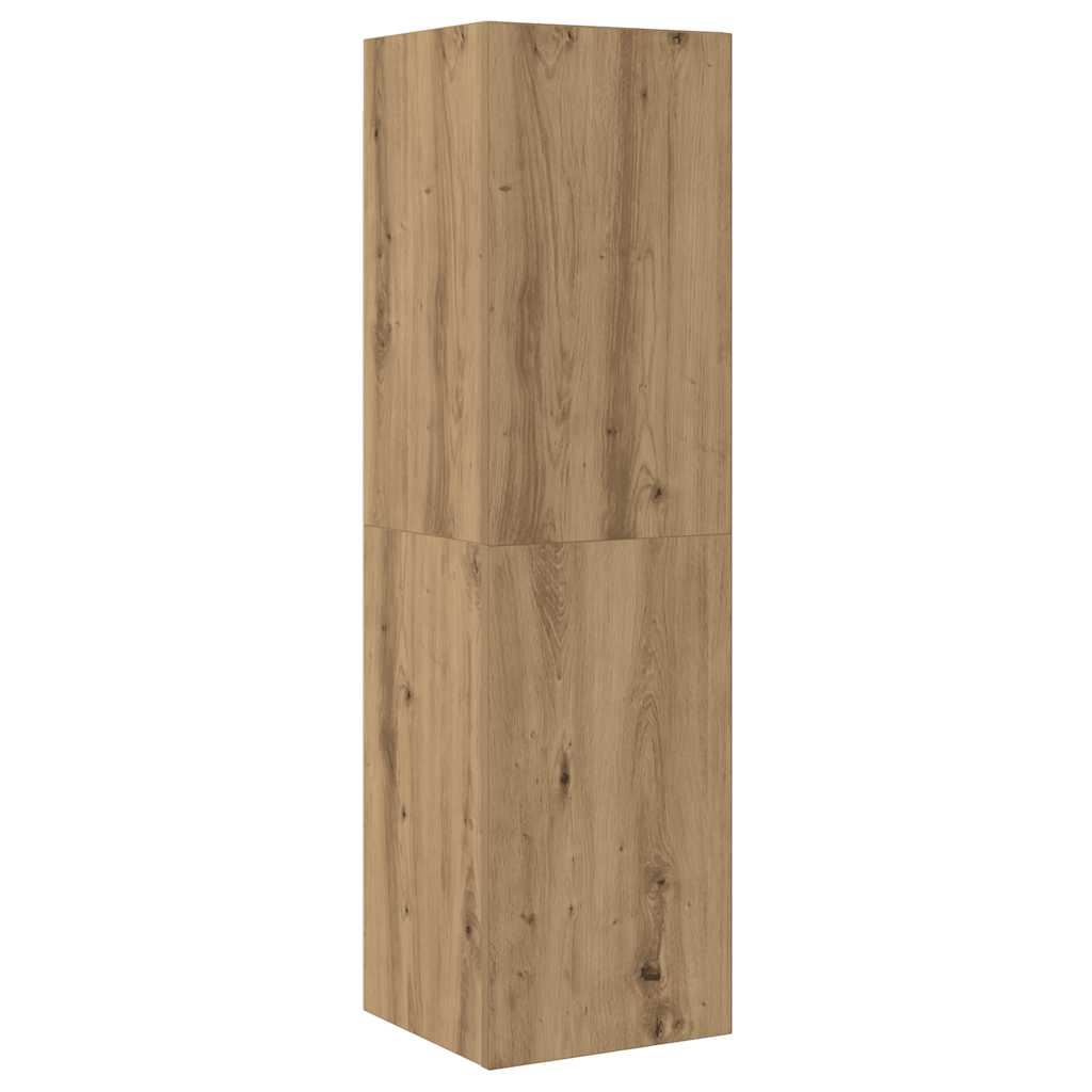 vidaXL 4 Piece TV Cabinet Set Wall-mounted Artisan Oak Engineered Wood