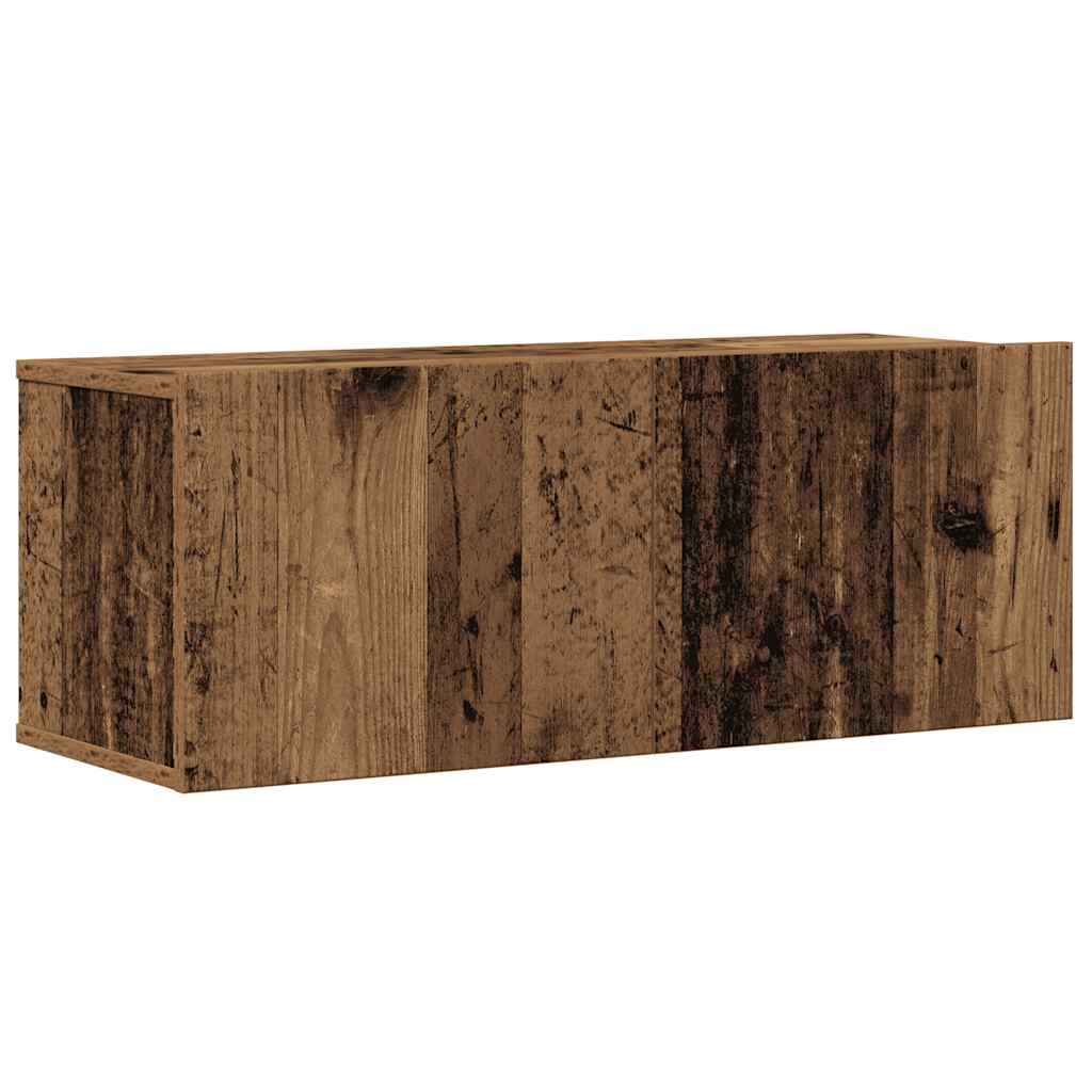 vidaXL 4 Piece TV Cabinet Set Wall-mounted Old Wood Engineered Wood