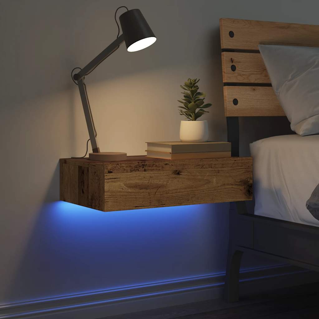 vidaXL Bedside Cabinet Old Wood 60x35 cm Engineered Wood