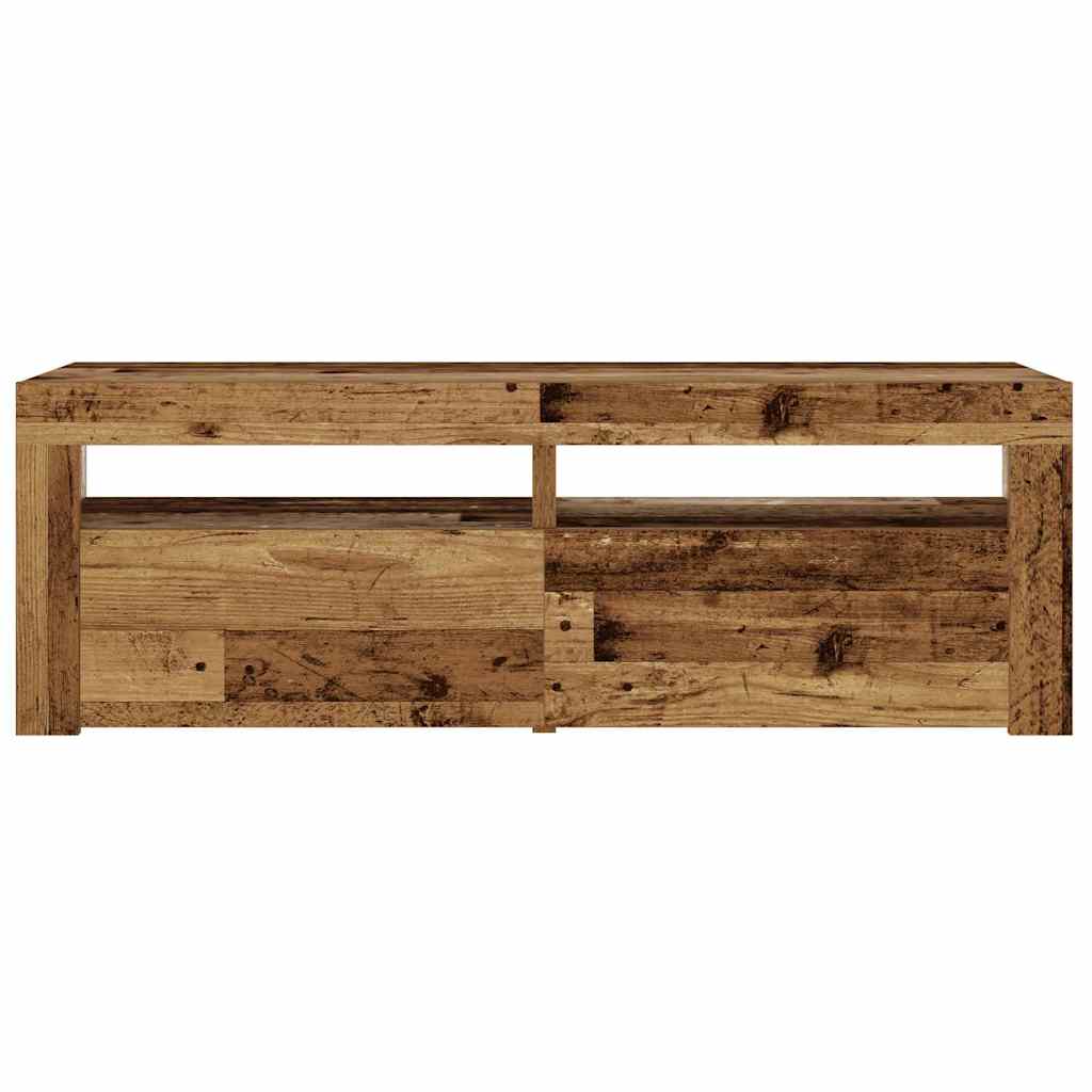 vidaXL Bedside Cabinets 2 pcs with LEDs Old Wood 60x35x40 cm