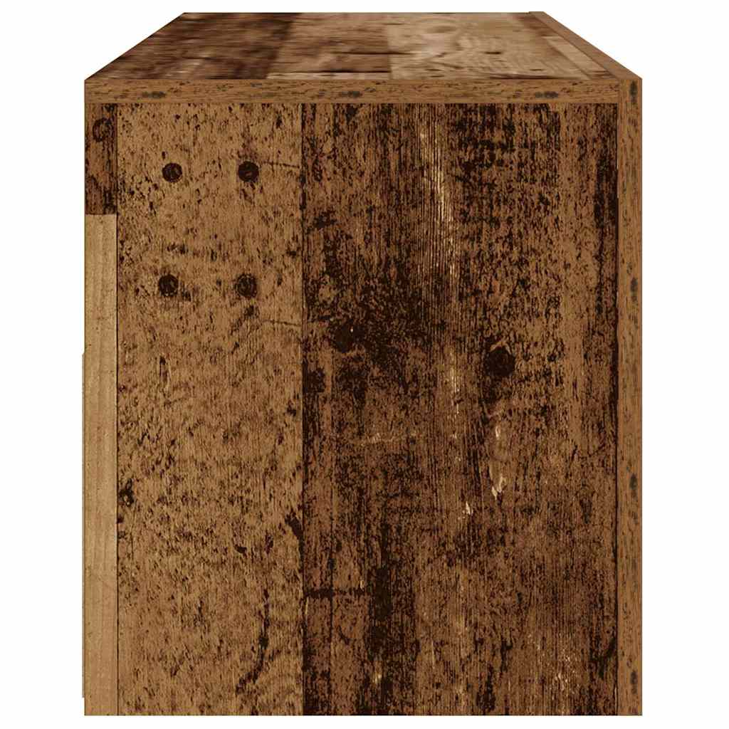 vidaXL Bedside Cabinets 2 pcs with LEDs Old Wood 60x35x40 cm