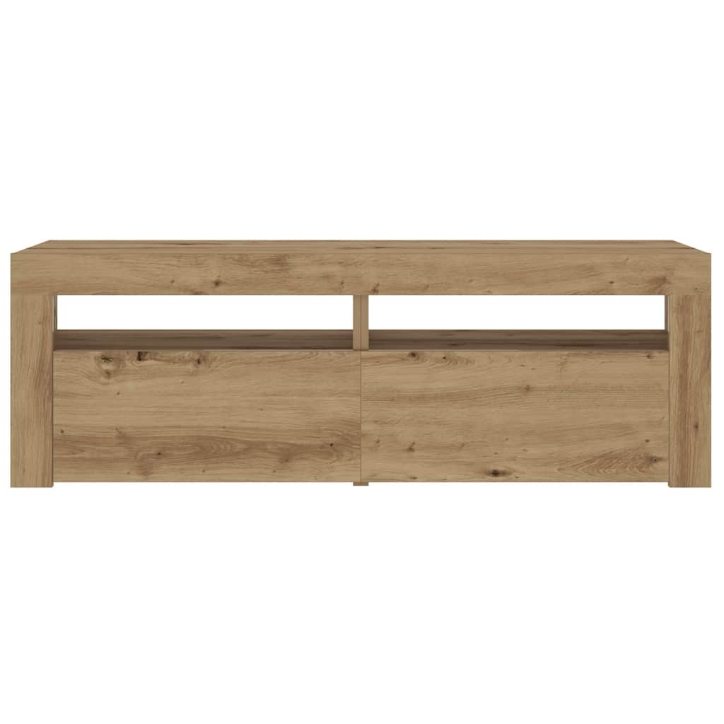 vidaXL Bedside Cabinets 2 pcs with LEDs Artisan Oak 60x35x40 cm