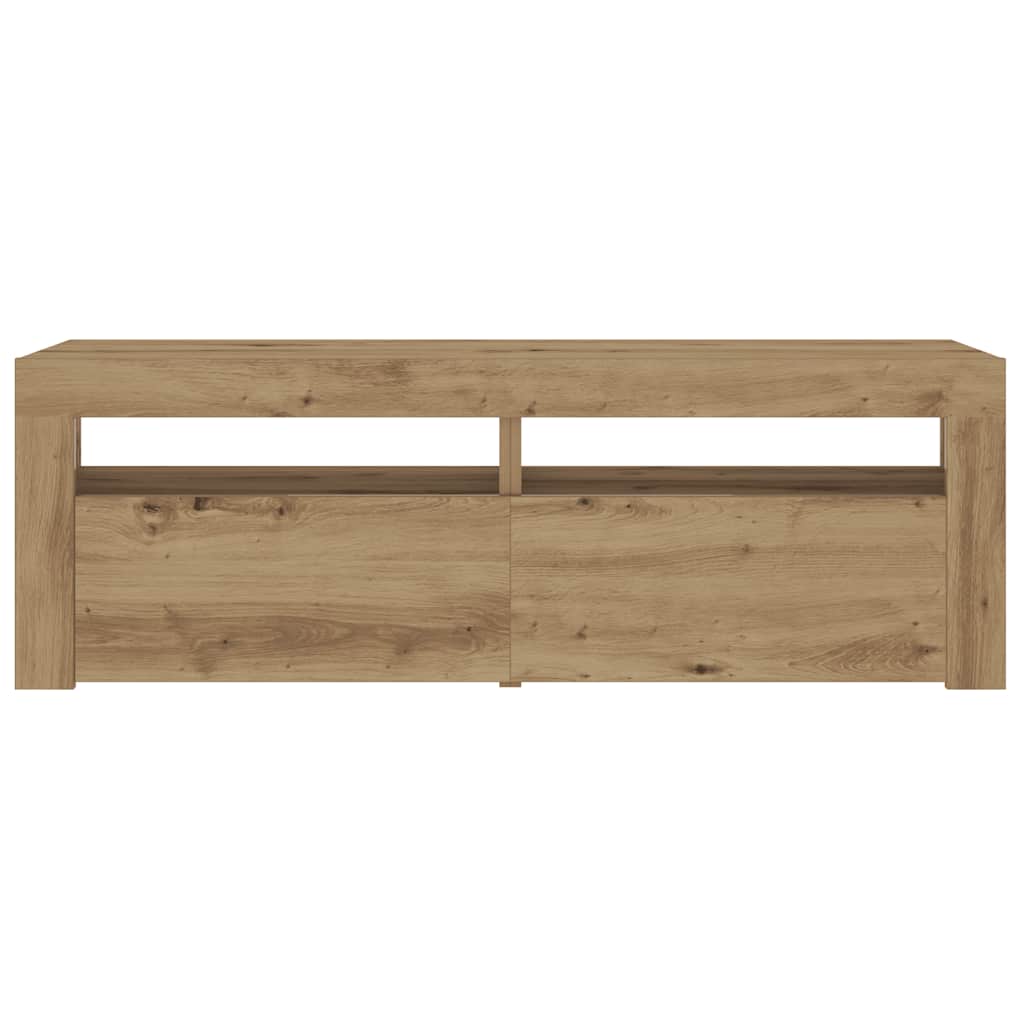 vidaXL Bedside Cabinets 2 pcs with LEDs Artisan Oak 60x35x40 cm