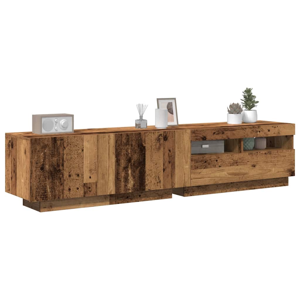 vidaXL TV Cabinet | Old wood | Engineered wood | Large | Adjustable Armrests