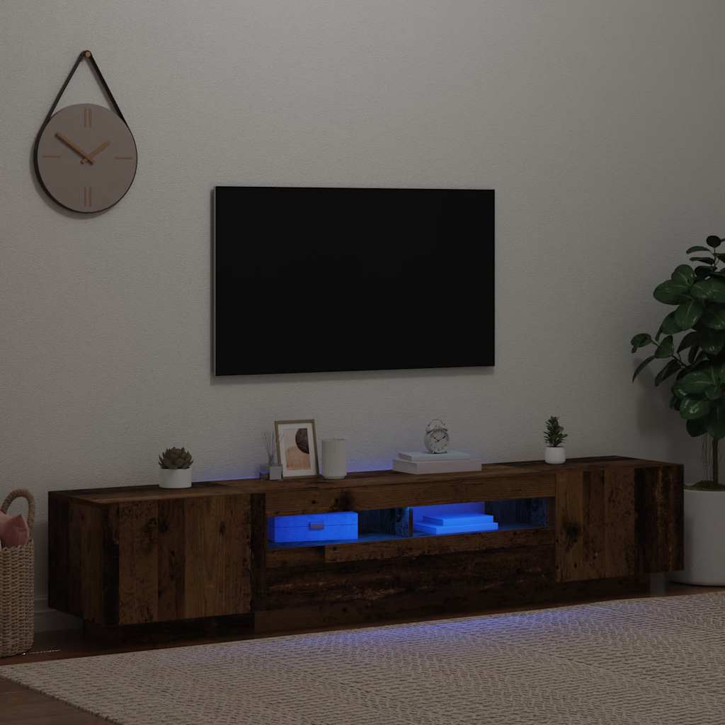 vidaXL TV Cabinet | Old wood | Engineered wood | 200x35x40 cm | TV Cabinet