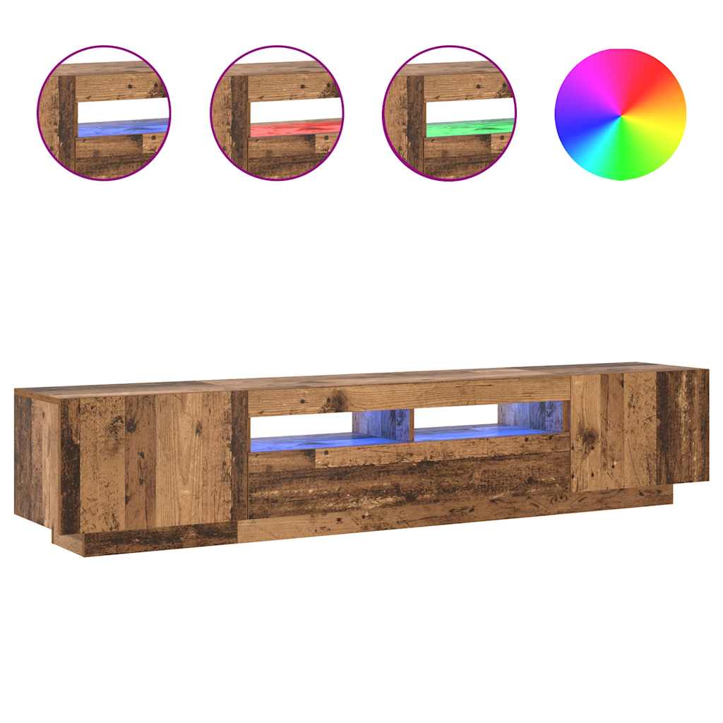 vidaXL TV Cabinet | Old wood | Engineered wood | 200x35x40 cm | TV Cabinet