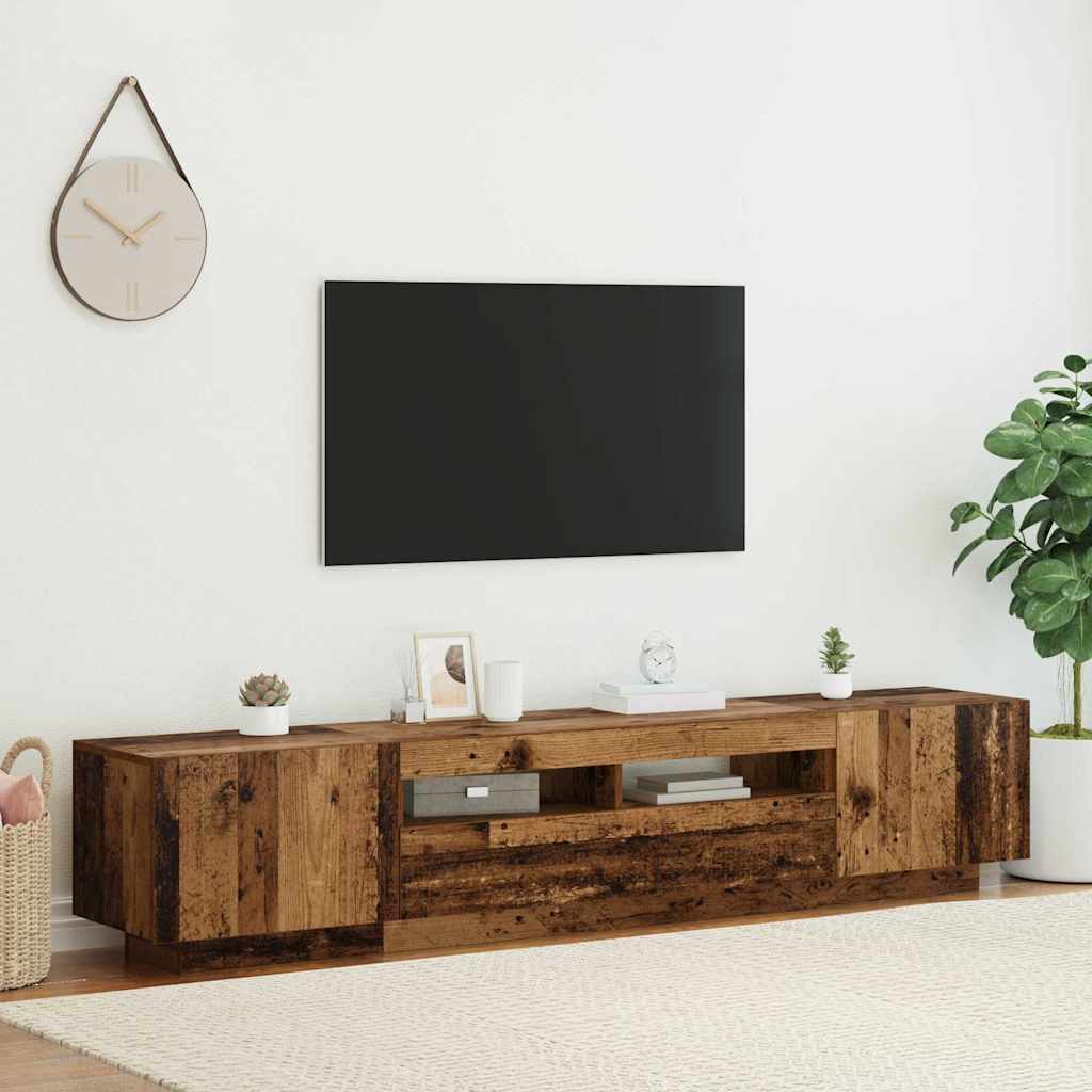 vidaXL TV Cabinet | Old wood | Engineered wood | 200x35x40 cm | TV Cabinet