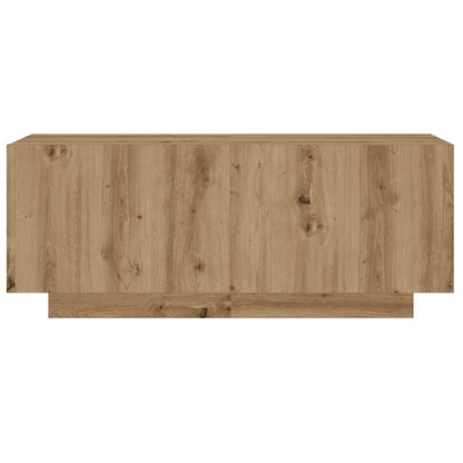 vidaXL TV Cabinet with LED Lights Artisan Oak 260x35x40 cm Engineered Wood