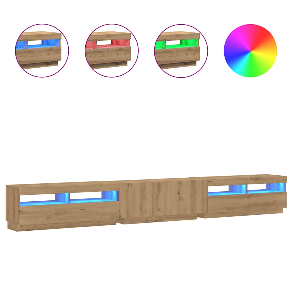 vidaXL TV Cabinet | Artisan oak | Engineered wood | 300 x 35 x 40 cm