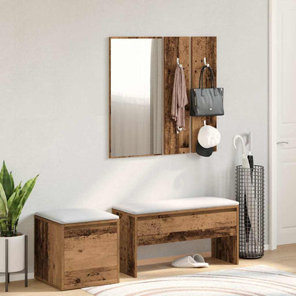 vidaXL Hallway Furniture Set Old Wood Engineered Wood
