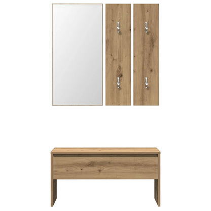 vidaXL Hallway Furniture Set Artisan Oak Engineered Wood