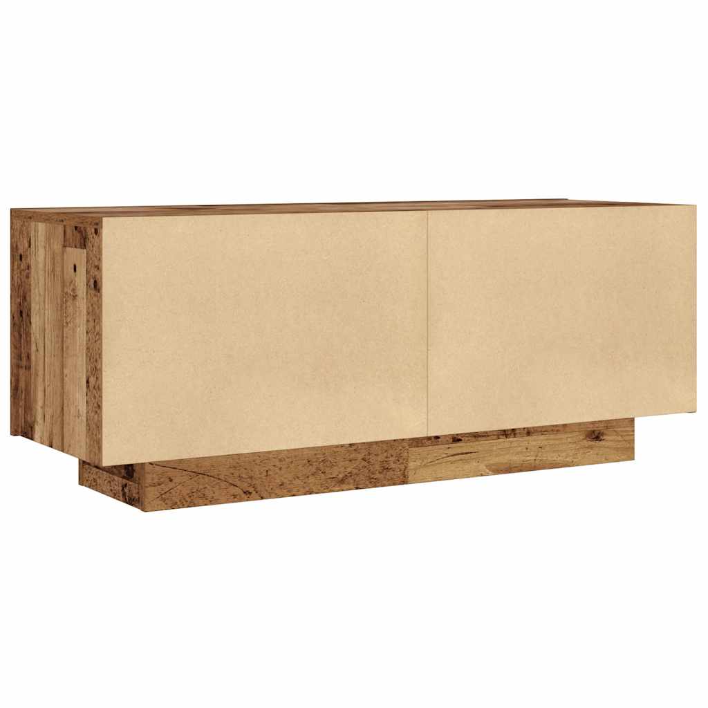 vidaXL Bedside Cabinet Old Wood 100x35x40 cm Engineered Wood