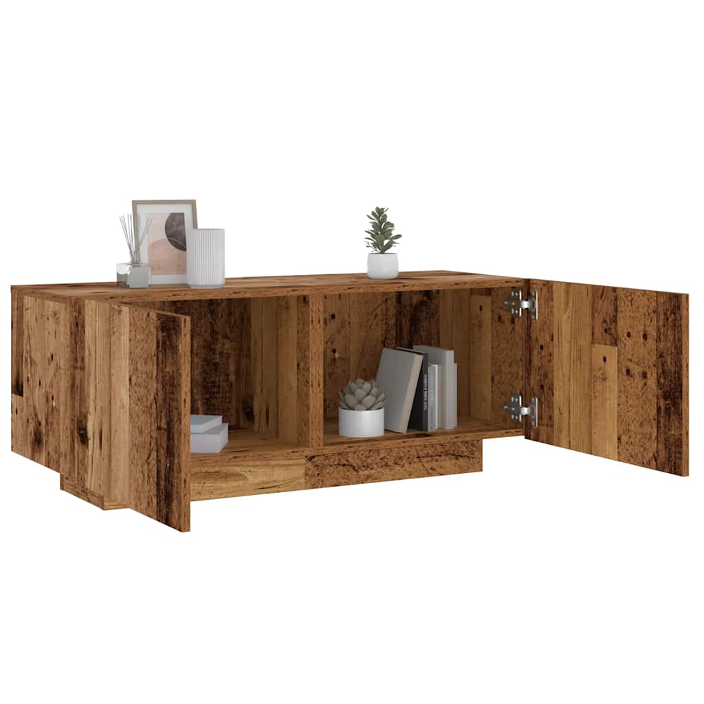 vidaXL Bedside Cabinet Old Wood 100x35x40 cm Engineered Wood