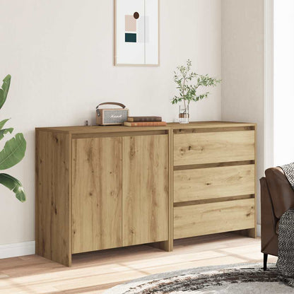 vidaXL 2 Piece Sideboard Artisan Oak Engineered Wood