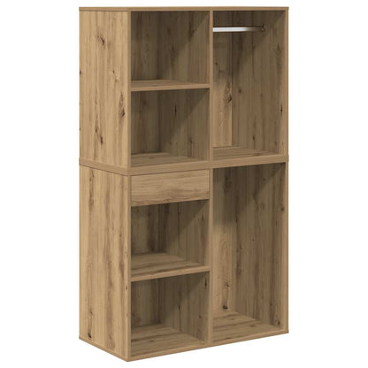 vidaXL Dressing Table Set with LED Artisan Oak Engineered Wood