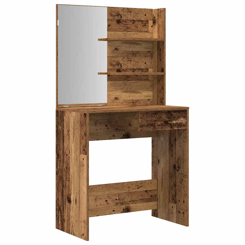 vidaXL Dressing Table Set Old Wood Engineered Wood