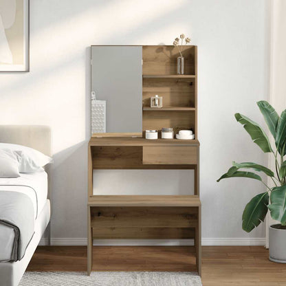vidaXL Dressing Table Set Artisan Oak Engineered Wood