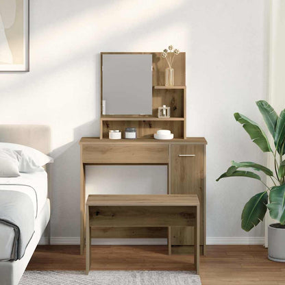 vidaXL Dressing Table Set Artisan Oak Engineered Wood