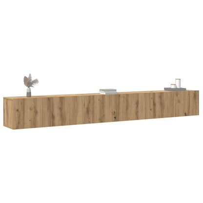 vidaXL 3 Piece TV Cabinet Set Wall-mounted Artisan Oak Engineered Wood