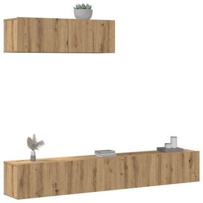 vidaXL TV Cabinet Set | Set of 3 | Artisan oak | Engineered wood | Medium
