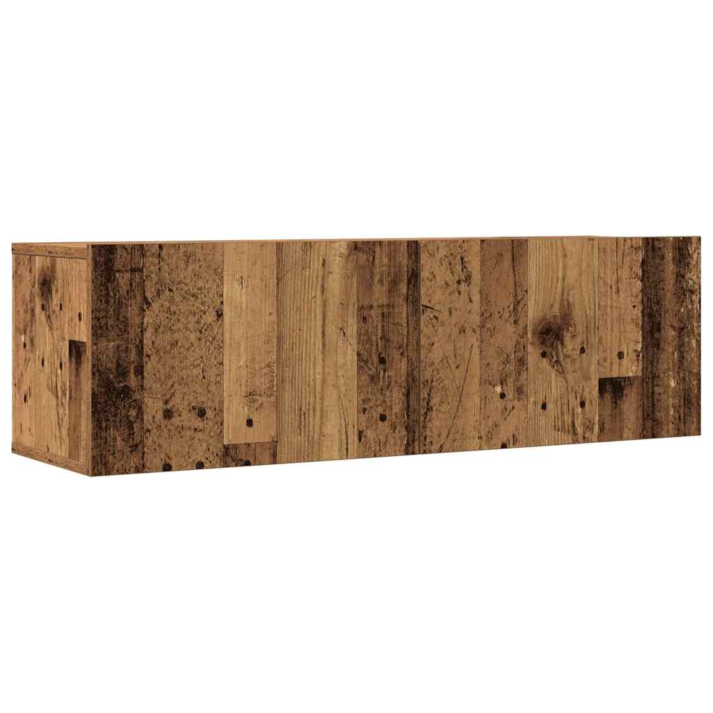 vidaXL 7 Piece TV Cabinet Set Wall-mounted Old Wood Engineered Wood