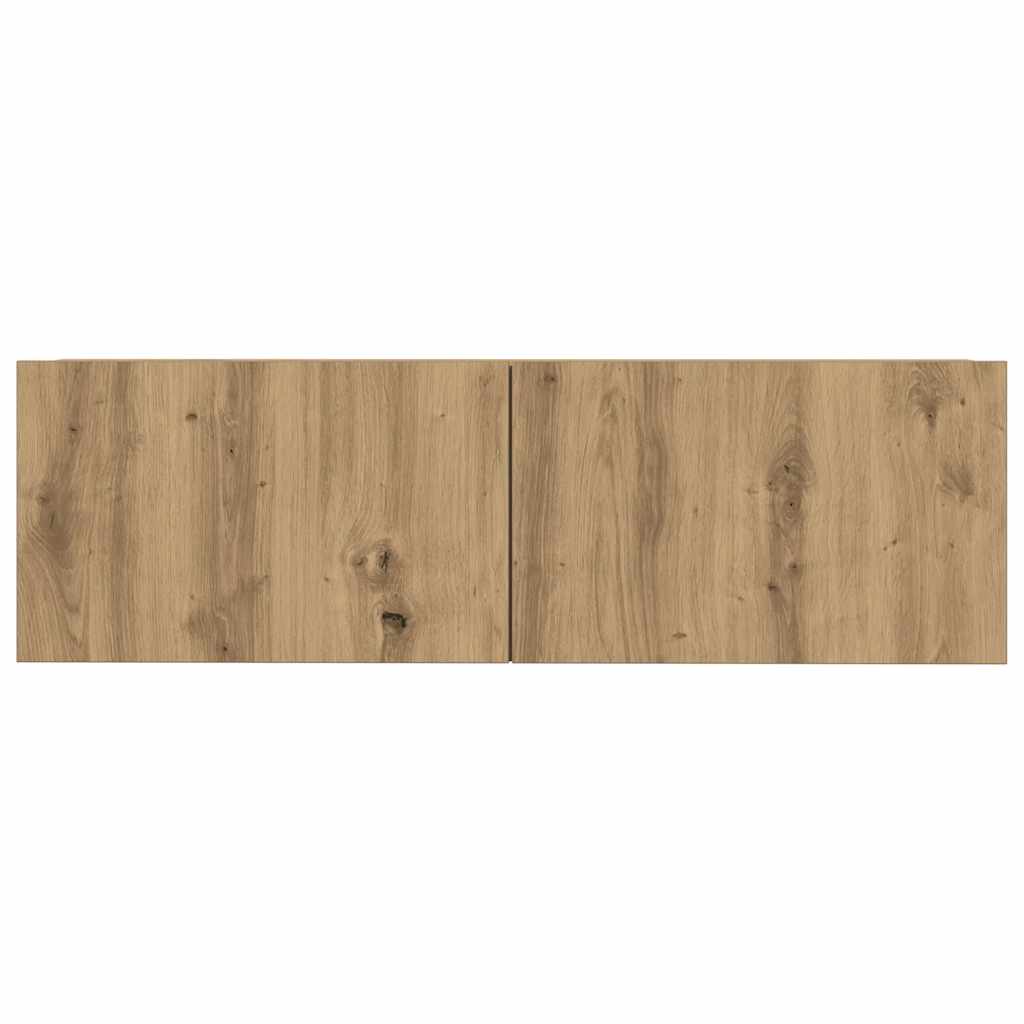 vidaXL 7 Piece TV Cabinet Set Wall-mounted Artisan Oak Engineered Wood