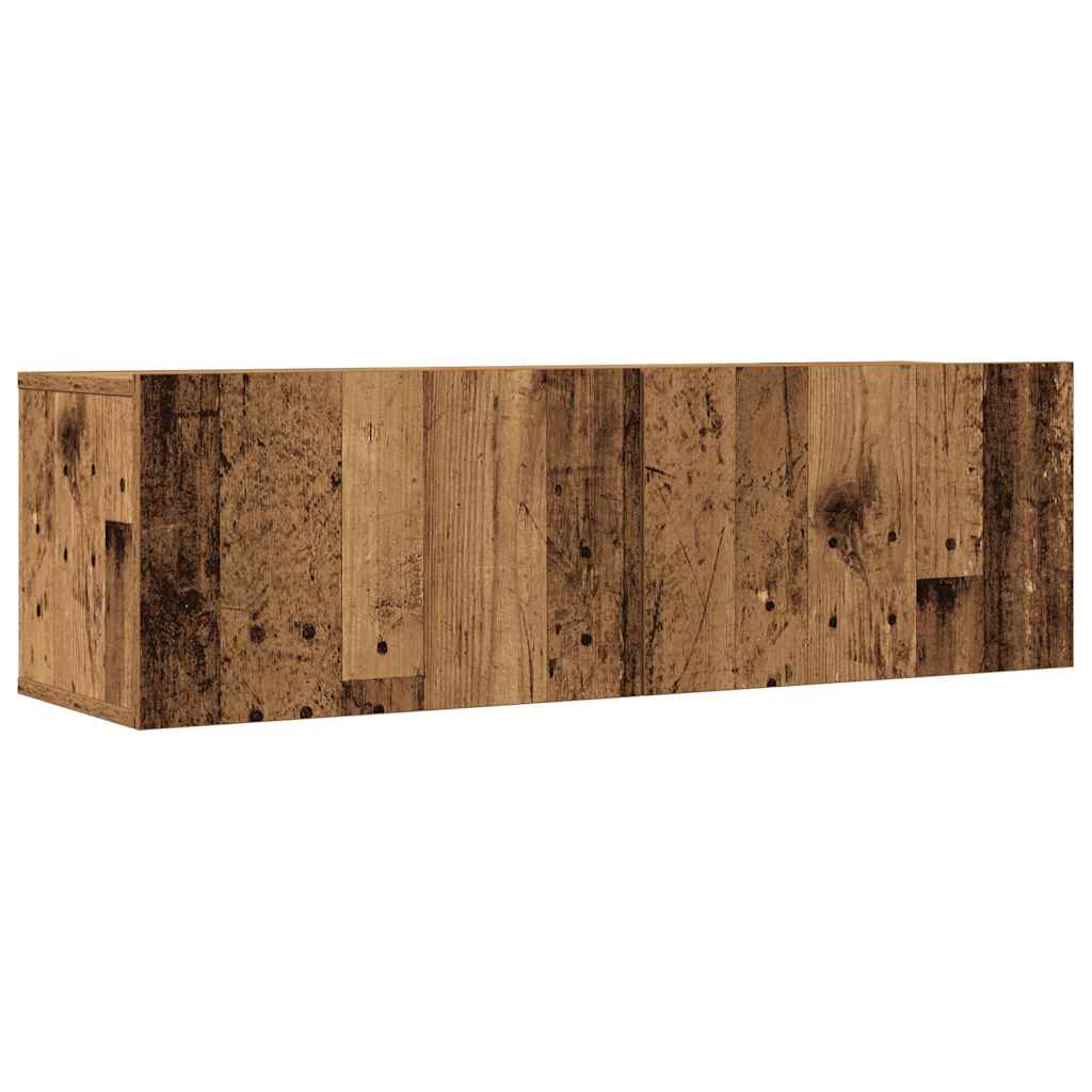 vidaXL 7 Piece TV Cabinet Set Wall-mounted Old Wood Engineered Wood