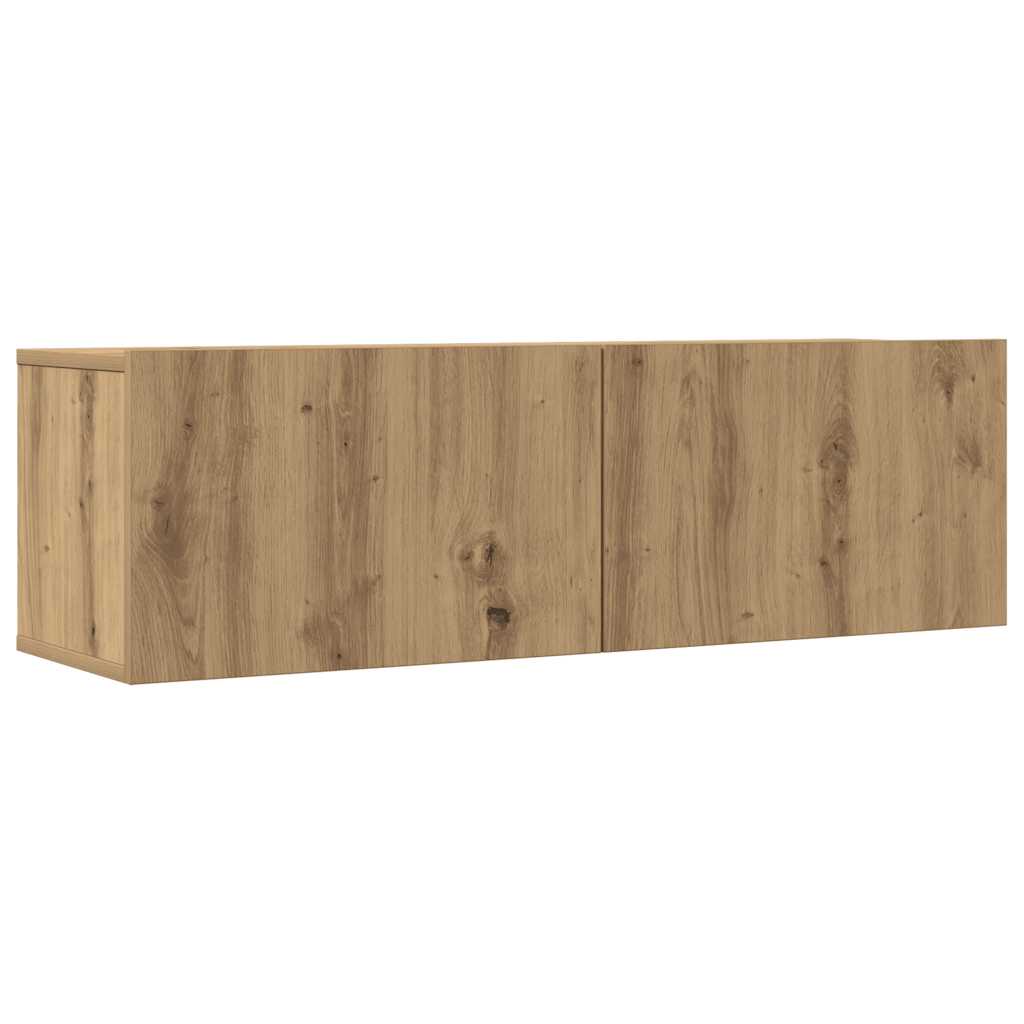 vidaXL 7 Piece TV Cabinet Set Wall-mounted Artisan Oak Engineered Wood