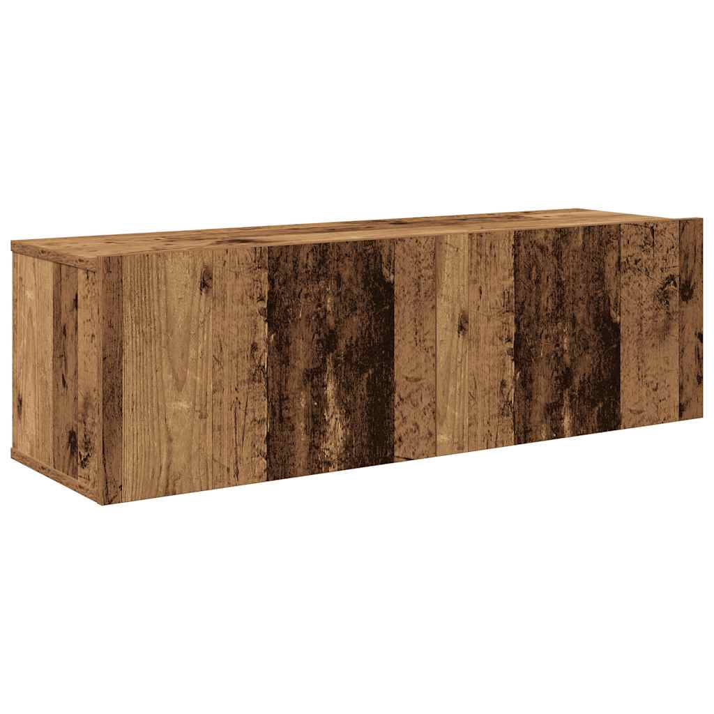vidaXL 4 Piece TV Cabinet Set Wall-mounted Old Wood Engineered Wood
