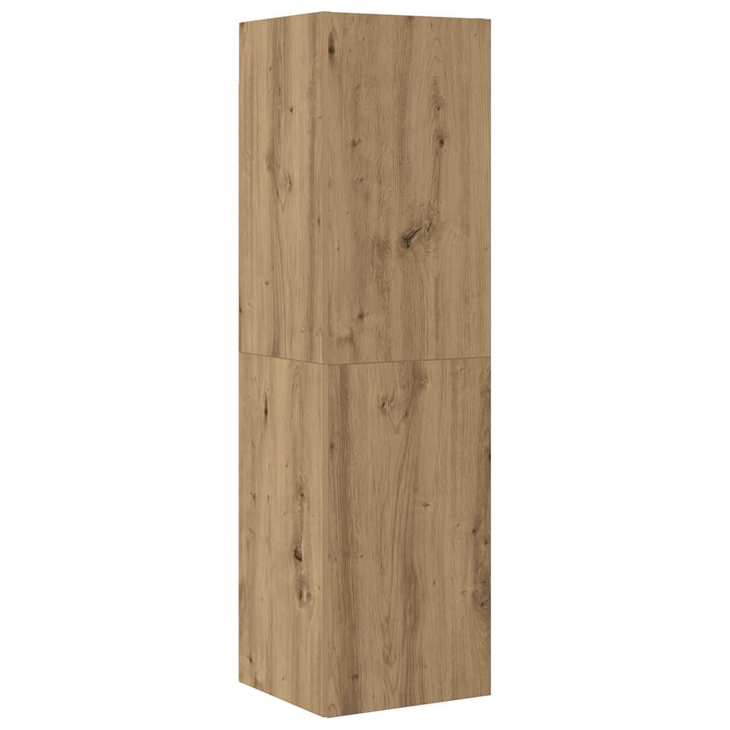 vidaXL 4 Piece TV Cabinet Set Wall-mounted Artisan Oak Engineered Wood