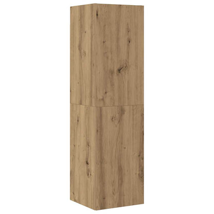 vidaXL 4 Piece TV Cabinet Set Wall-mounted Artisan Oak Engineered Wood