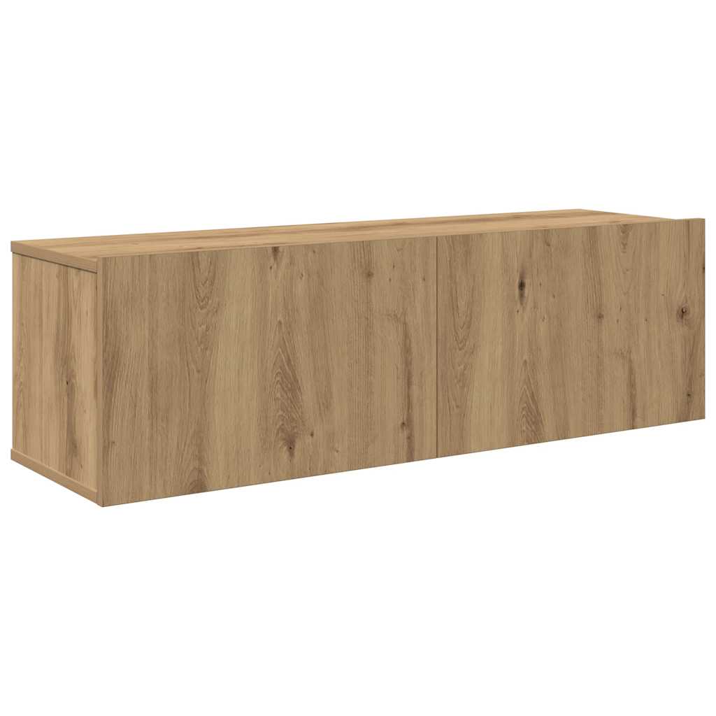 vidaXL 4 Piece TV Cabinet Set Wall-mounted Artisan Oak Engineered Wood