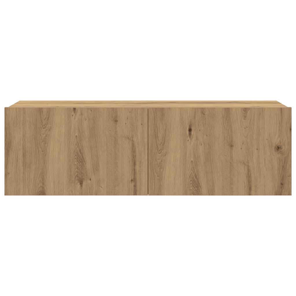 vidaXL 4 Piece TV Cabinet Set Wall-mounted Artisan Oak Engineered Wood