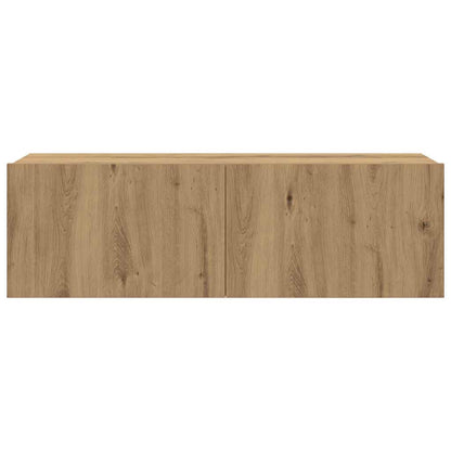 vidaXL 4 Piece TV Cabinet Set Wall-mounted Artisan Oak Engineered Wood