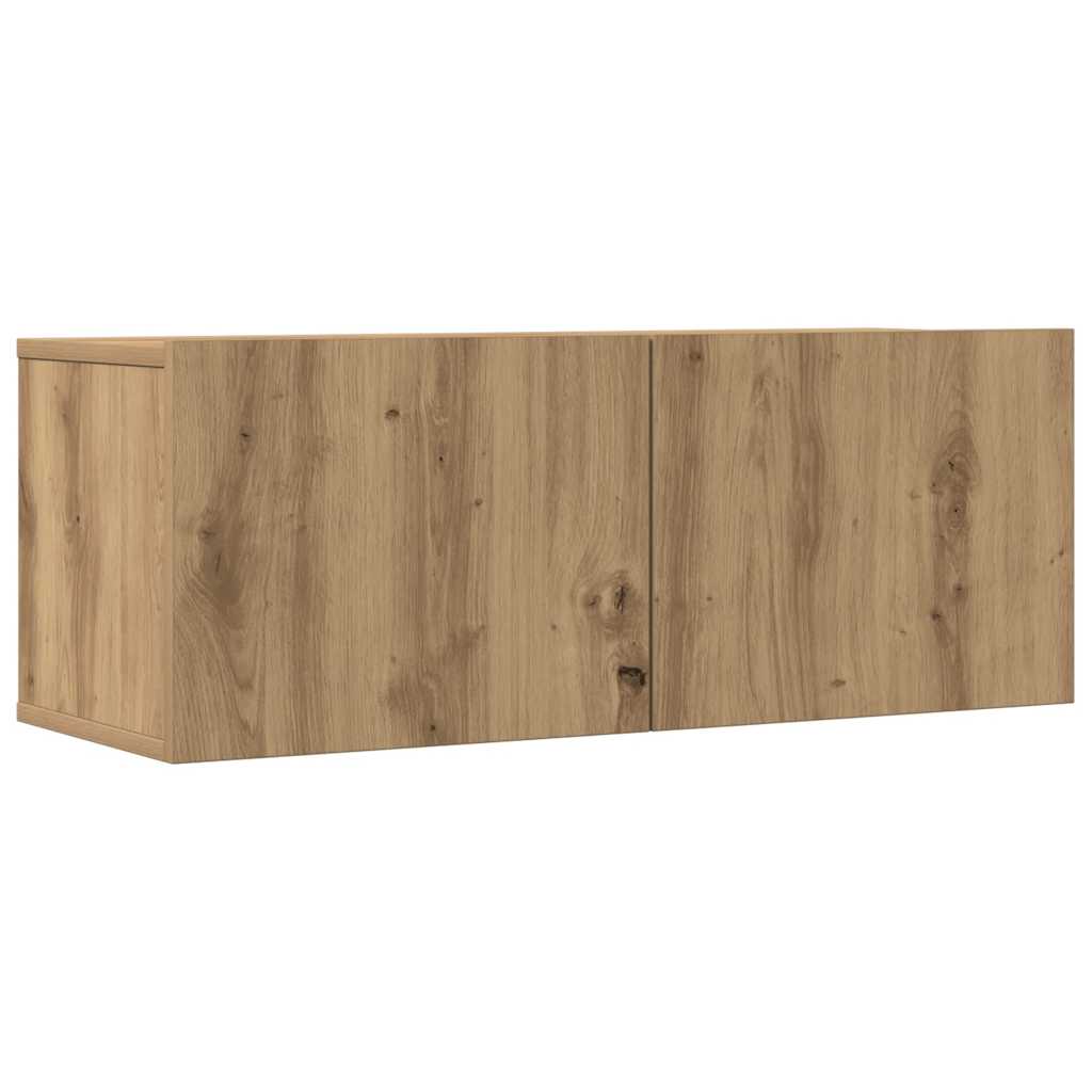 vidaXL 4 Piece TV Cabinet Set Wall-mounted Artisan Oak Engineered Wood