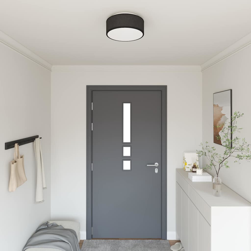 vidaXL Ceiling Lamp with Spotlights Black 30 x 30 x 13.5 cm Fabric