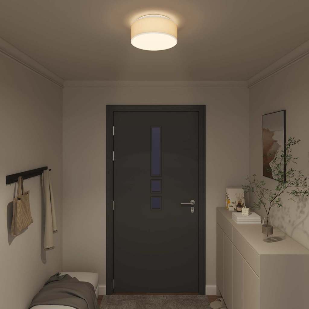 vidaXL Ceiling Lamp with Spotlights White 30 x 30 x 13.5 cm Fabric