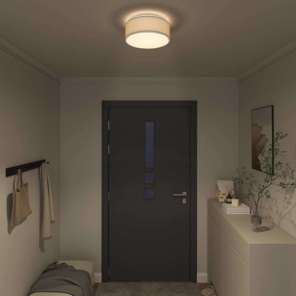 vidaXL Ceiling Lamp with Spotlights Grey 30 x 30 x 13.5 cm Fabric