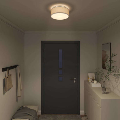vidaXL Ceiling Lamp with Spotlights Grey 30 x 30 x 13.5 cm Fabric