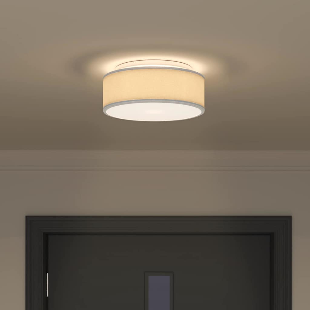 vidaXL Ceiling Lamp with Spotlights Grey 30 x 30 x 13.5 cm Fabric