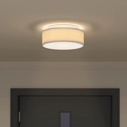 vidaXL Ceiling Lamp with Spotlights Grey 30 x 30 x 13.5 cm Fabric