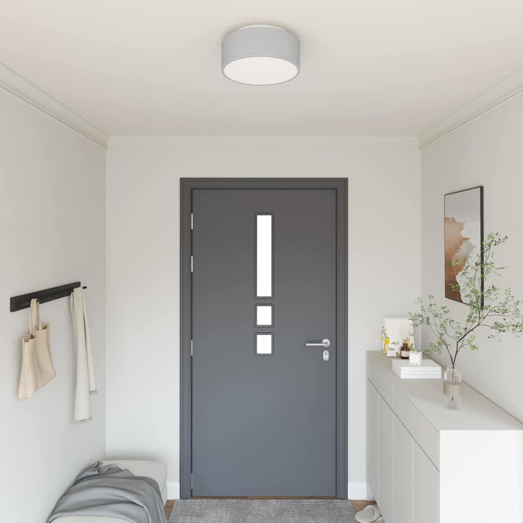 vidaXL Ceiling Lamp with Spotlights Grey 30 x 30 x 13.5 cm Fabric