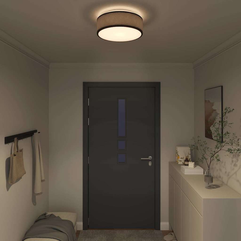 vidaXL Ceiling Lamp with Spotlights Black 38 x 38 x 13.5 cm Fabric