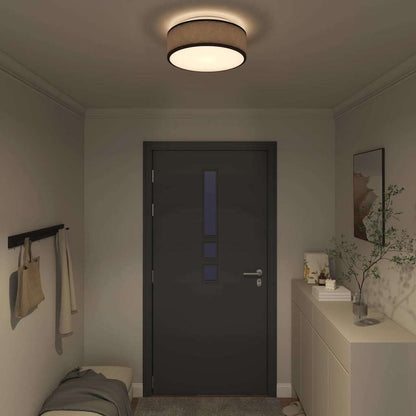 vidaXL Ceiling Lamp with Spotlights Black 38 x 38 x 13.5 cm Fabric