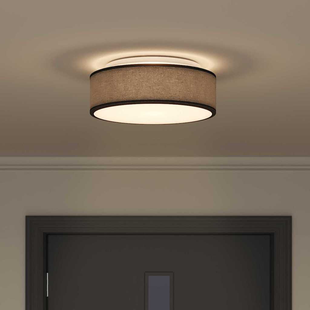 vidaXL Ceiling Lamp with Spotlights Black 38 x 38 x 13.5 cm Fabric