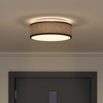 vidaXL Ceiling Lamp with Spotlights Black 38 x 38 x 13.5 cm Fabric