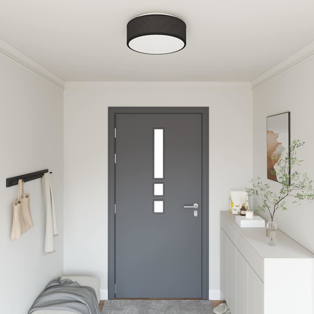 vidaXL Ceiling Lamp with Spotlights Black 38 x 38 x 13.5 cm Fabric