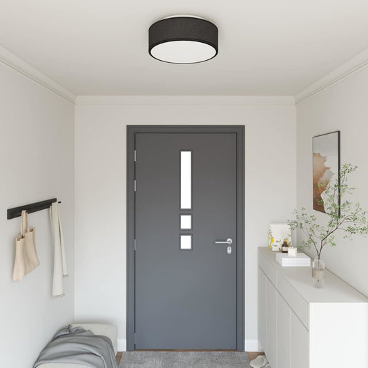vidaXL Ceiling Lights Flush Mount Black Ø 38 cm Fabric E27